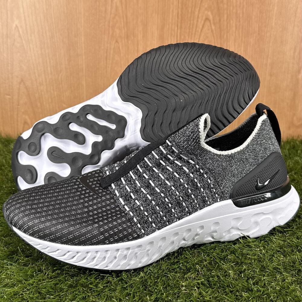 Nike React Phantom Run Flyknit 2 Black White (Oreo) Running CJ0280-002 W11 M9.5
